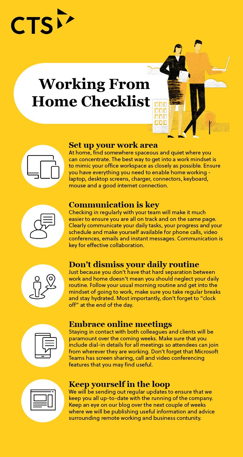 Working From Home Checklist - Infographic | CTS